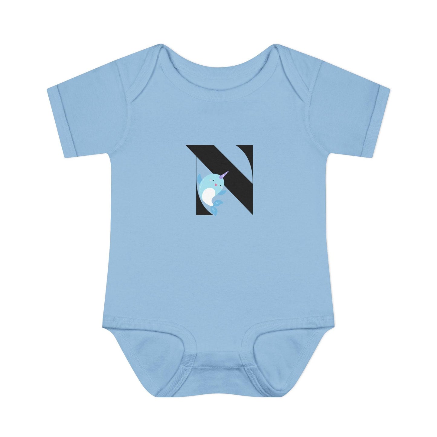 Alphabet Adventures: Letter N - Nice Narwhal Baby Onesie N is for Nice Narwhal! - Whippie's