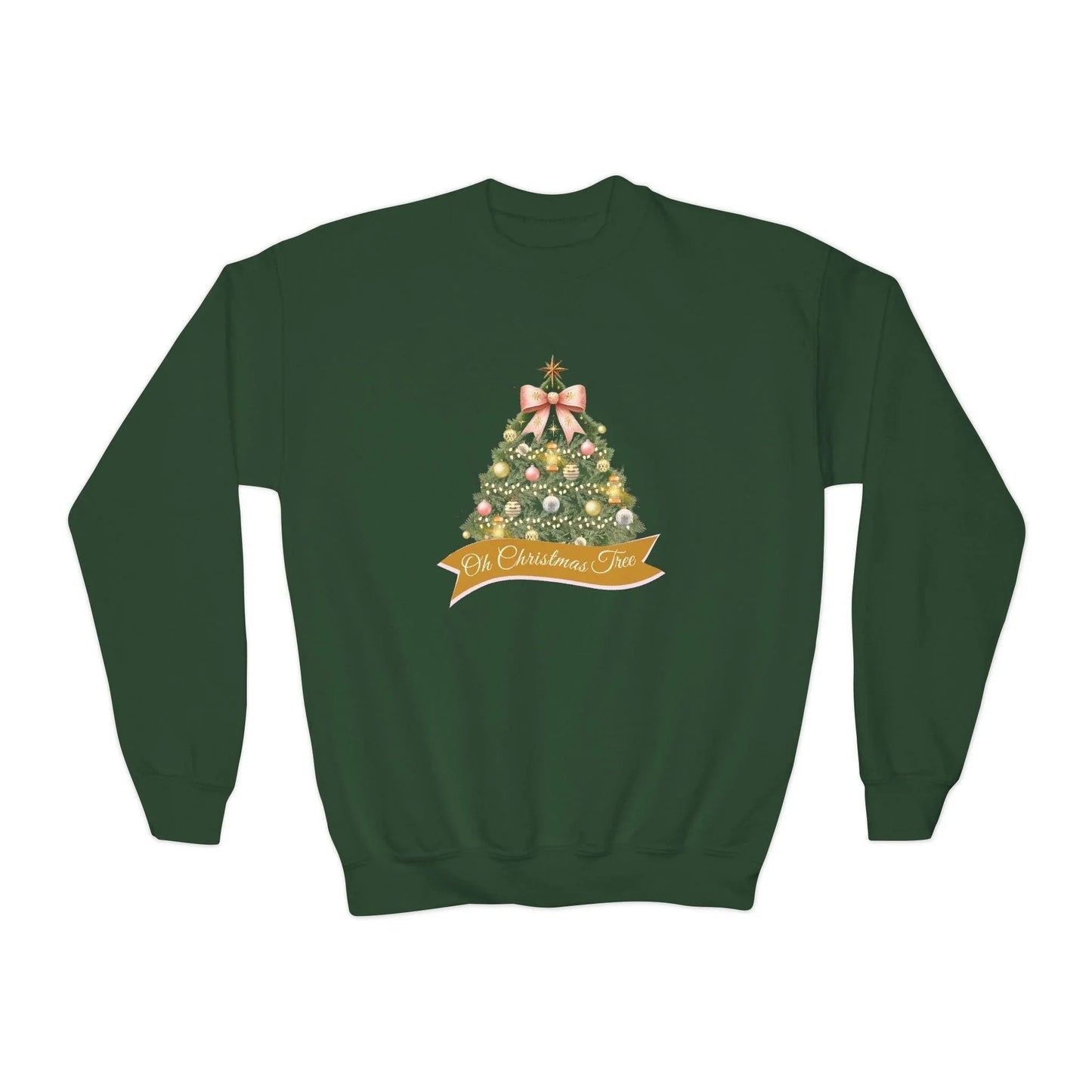 🎄 Oh Christmas Tree ✨ Youth Crewneck Sweatshirt 🎁 - Whippie's