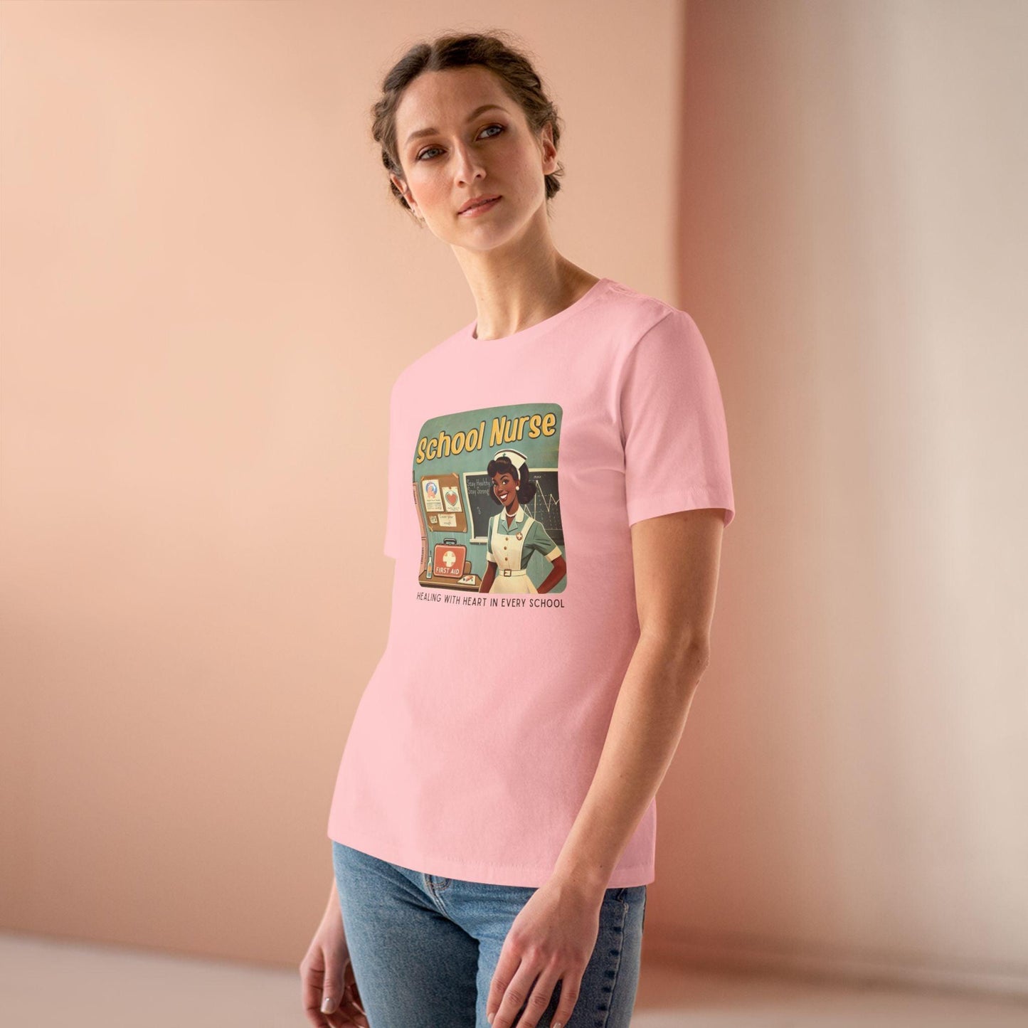 School Nurse Hero Tee (2) - Healing with Heart in Every School 🩺❤️ - Whippie's