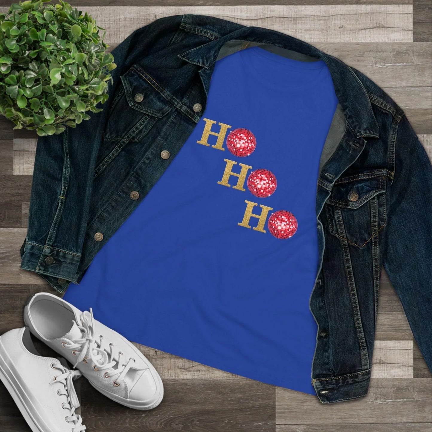 Ho Ho Ho ✨ Women's Softstyle Tee (with Disco Ball O's!) - Whippie's