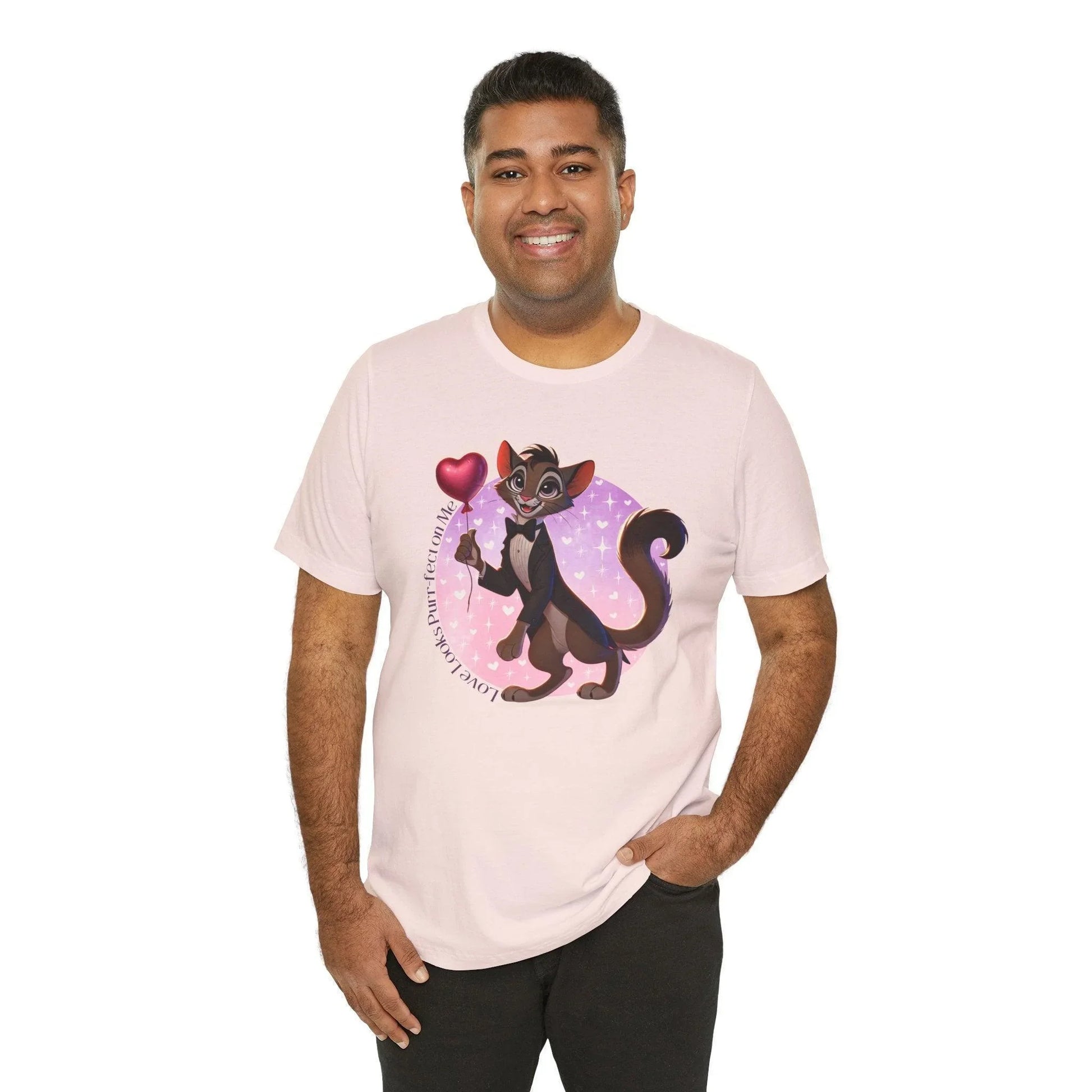 💖 Love Looks Purr-fect on Me 😻 Unisex Jersey Tee ✨ Feline fine and ready to shine! - Whippie's