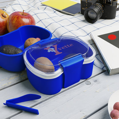 Name, Initial, and Bow Design Bento Box - Personalizable