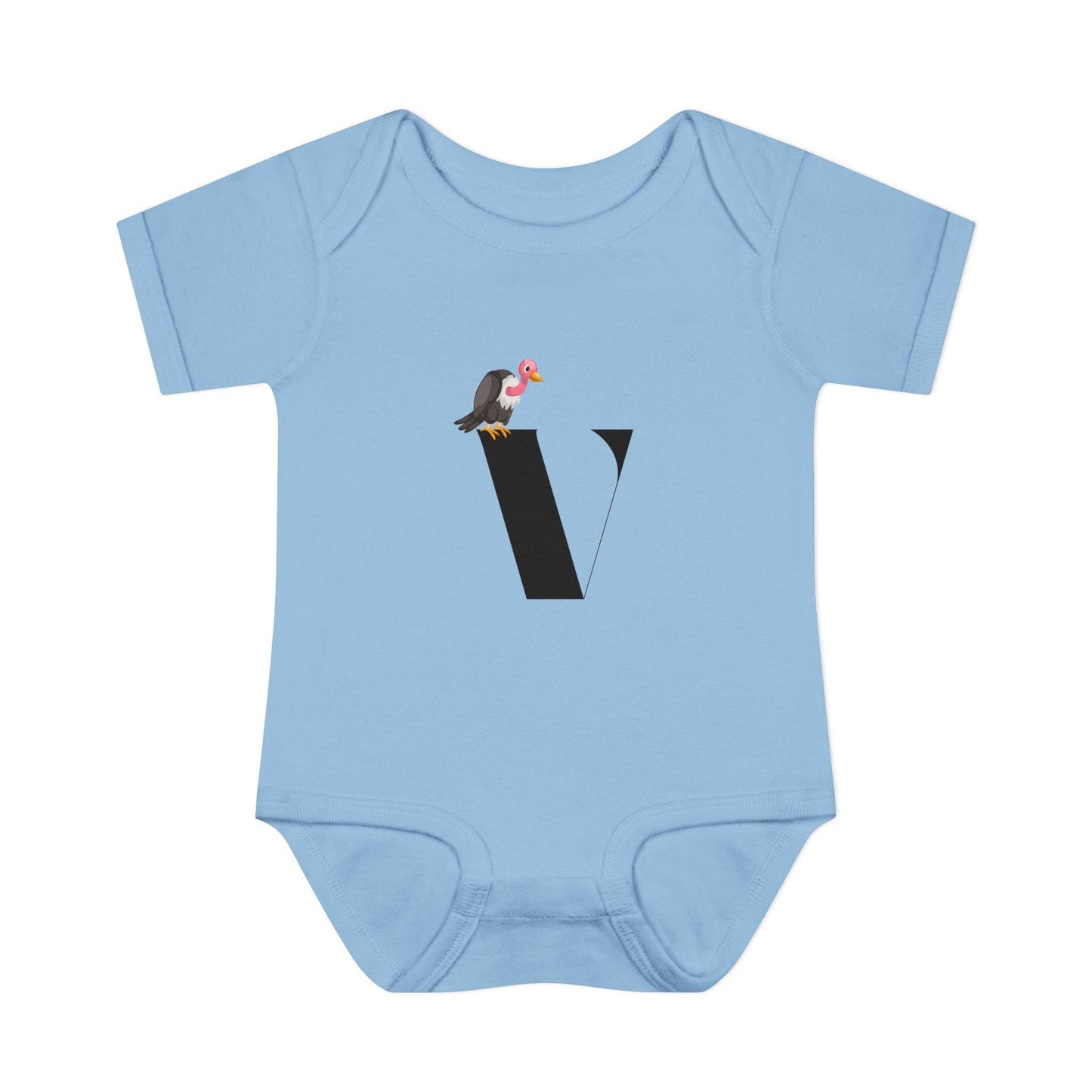 Alphabet Adventures: Letter V - Vivacious Vulture Baby Onesie V is for Vivacious Vulture! - Whippie's