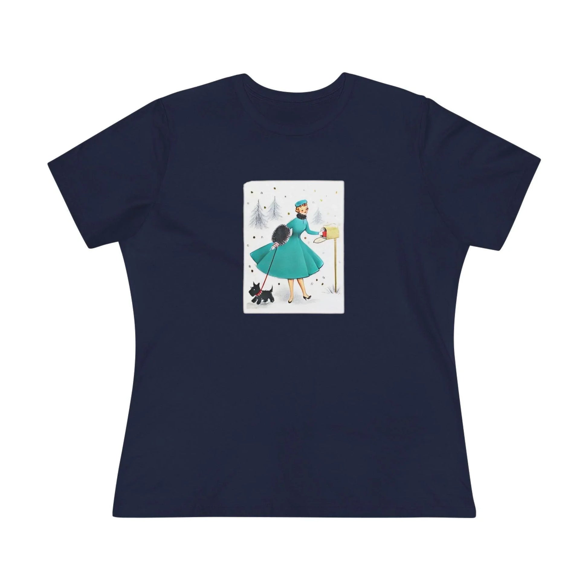 Retro Christmas Mailbox Check - Women's Softstyle Tee - Whippie's