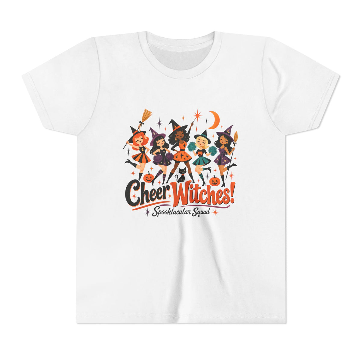 Halloween Shirt | Cheer Witches! Spooktacular Squad Youth Tee – product image 3