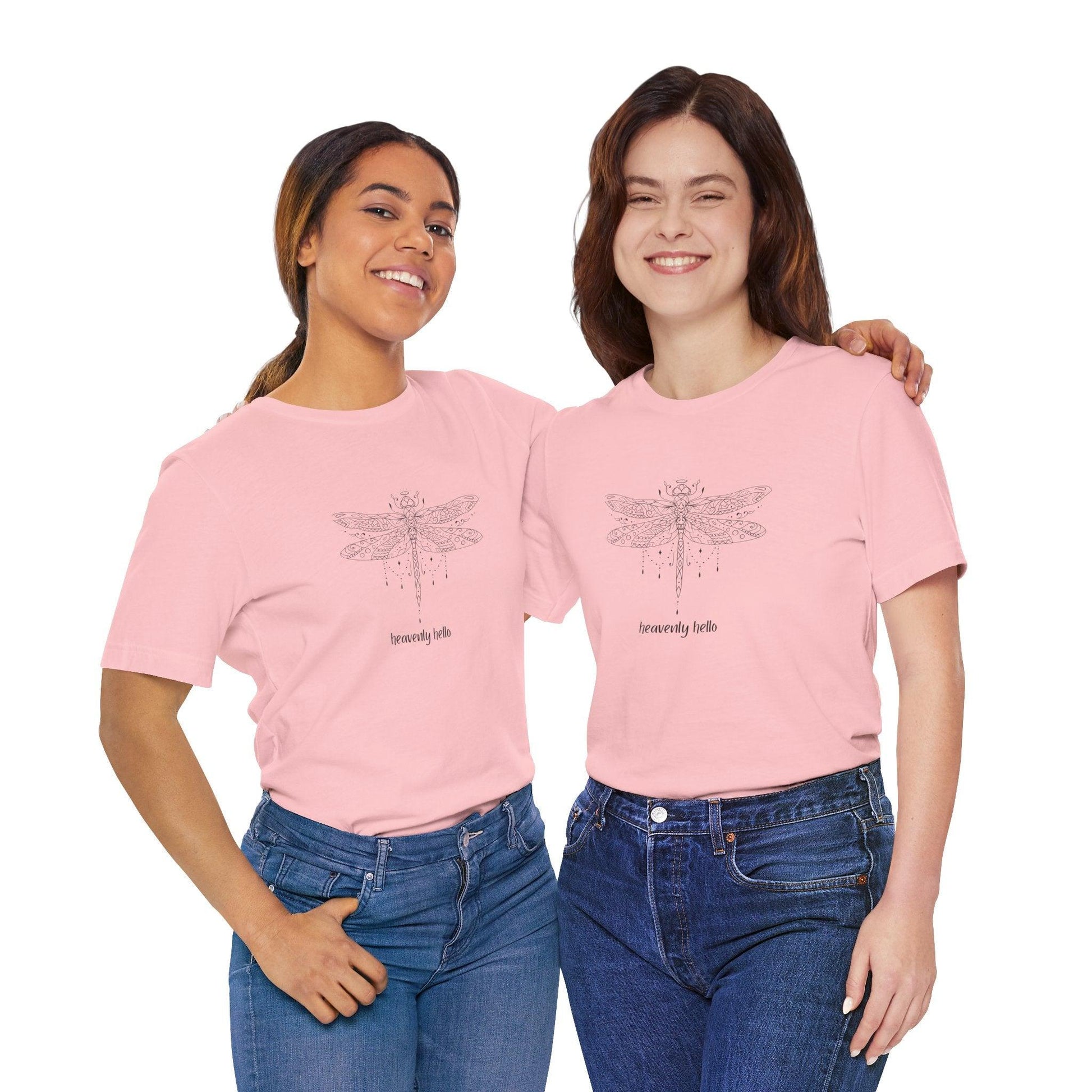 Heavenly Hello Unisex Jersey Tee - 🕊️ Carry a Piece of Heaven Close to Your Heart 🕊️ - Whippie's