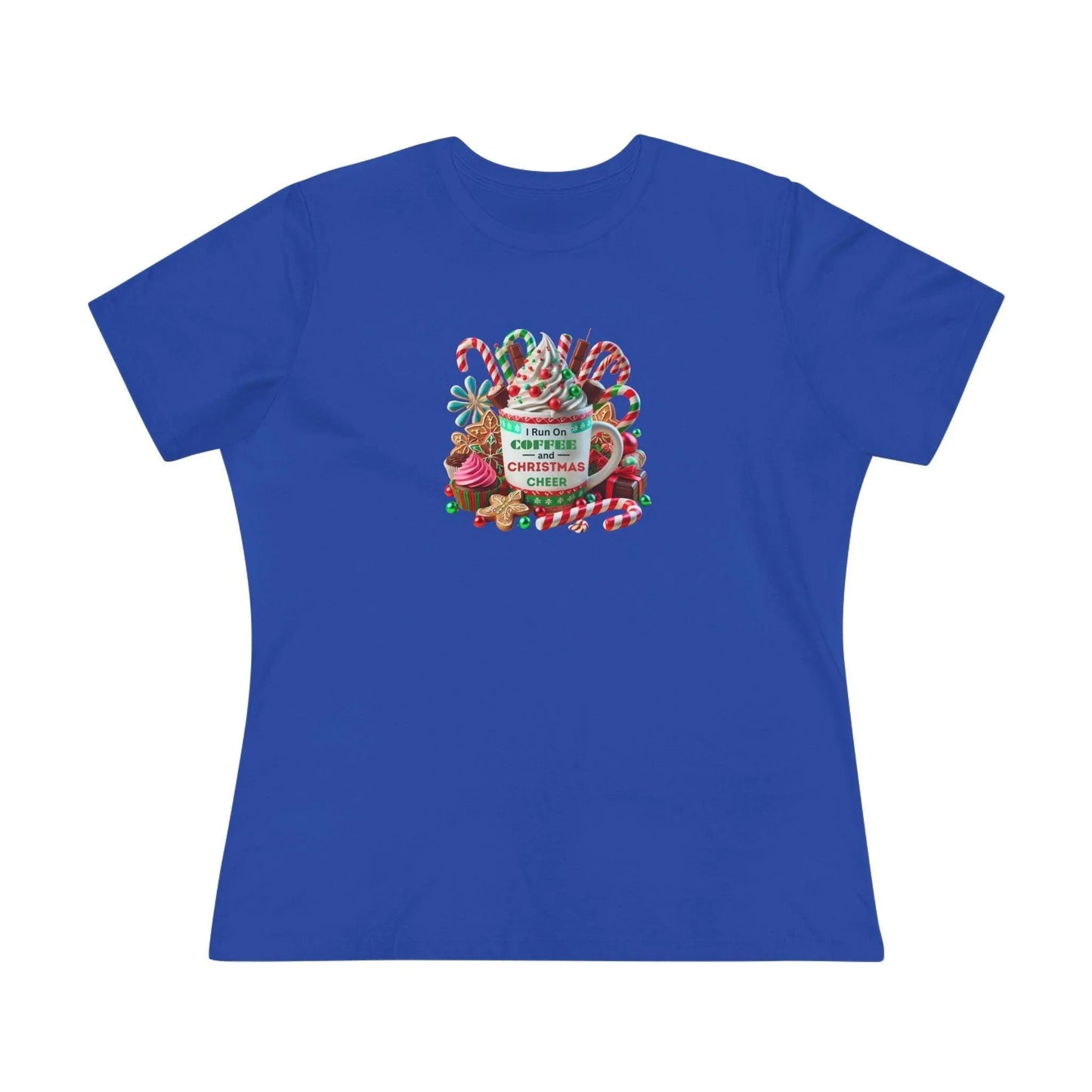 ☕🎄 I Run on Coffee & Christmas Cheer 🎁🌟 - Women's Softstyle Tee - Whippie's