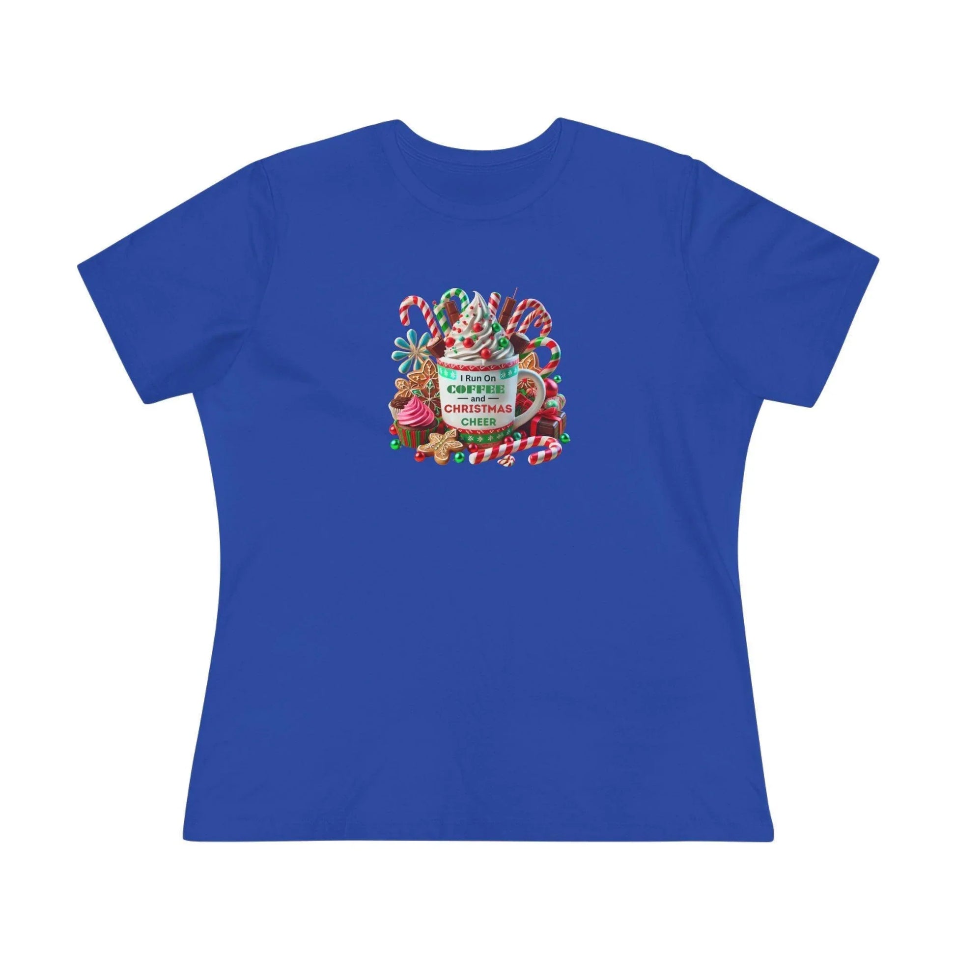 ☕🎄 I Run on Coffee & Christmas Cheer 🎁🌟 - Women's Softstyle Tee - Whippie's