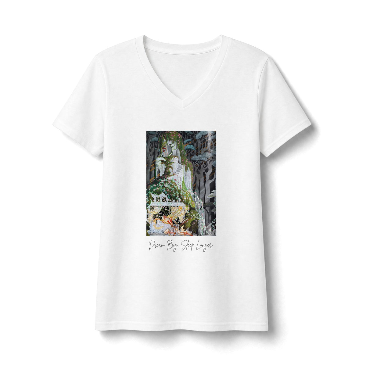Sleeping Beauty Shirt | Dream Big Sleep Longer Women’s V-Neck Tee