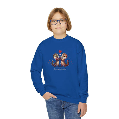 Otterly Adorable! Youth Crewneck Sweatshirt - Cute and Cozy 💖🦦 - Whippie's