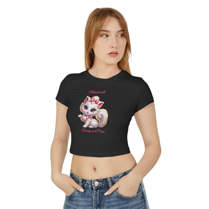 Blessed with Beauty & Rage - Women's Baby Tee 🐱 😈 - Whippie's