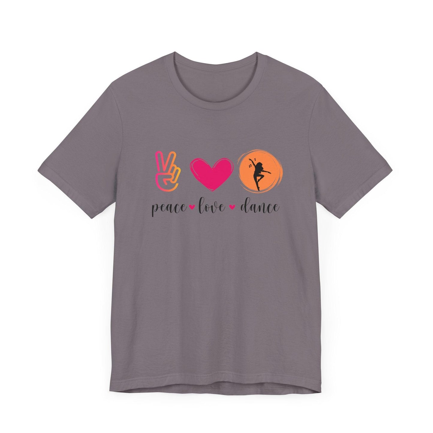 Peace, Love & Dance Unisex Jersey Tee - ✌️❤️💃 Express Yourself Through Movement! 💃❤️✌️ - Whippie's