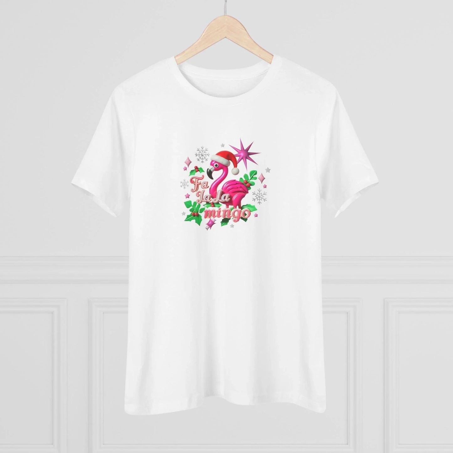 🦩🎅 Fa La La Mingo! ❄️🌟 - Women's Softstyle Tee - Whippie's