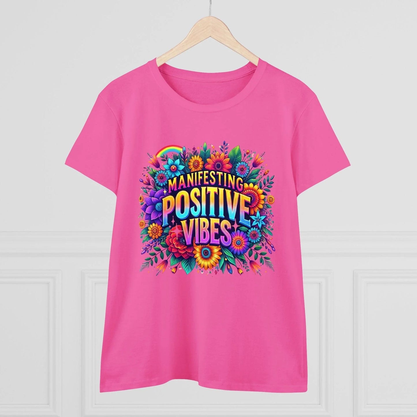 ✨ Manifesting Positive Vibes 🌈 Women's Tee 🌼 - Whippie's