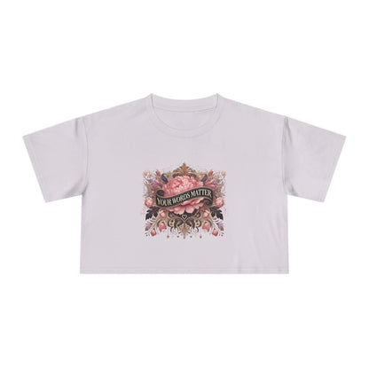 🌼 Your Words Matter 💬 Women's Crop Tee 🌸 - Whippie's