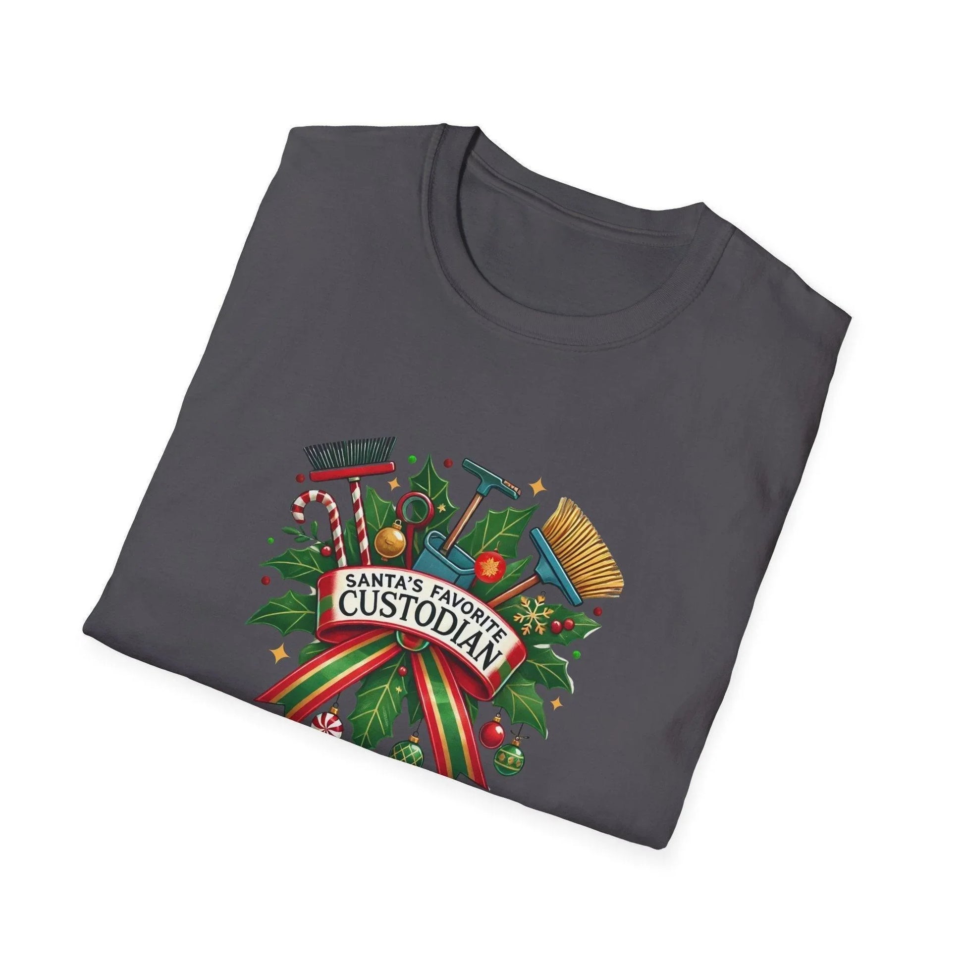 Santa's Favorite Custodian Unisex Tee 🧹🎅 - Whippie's