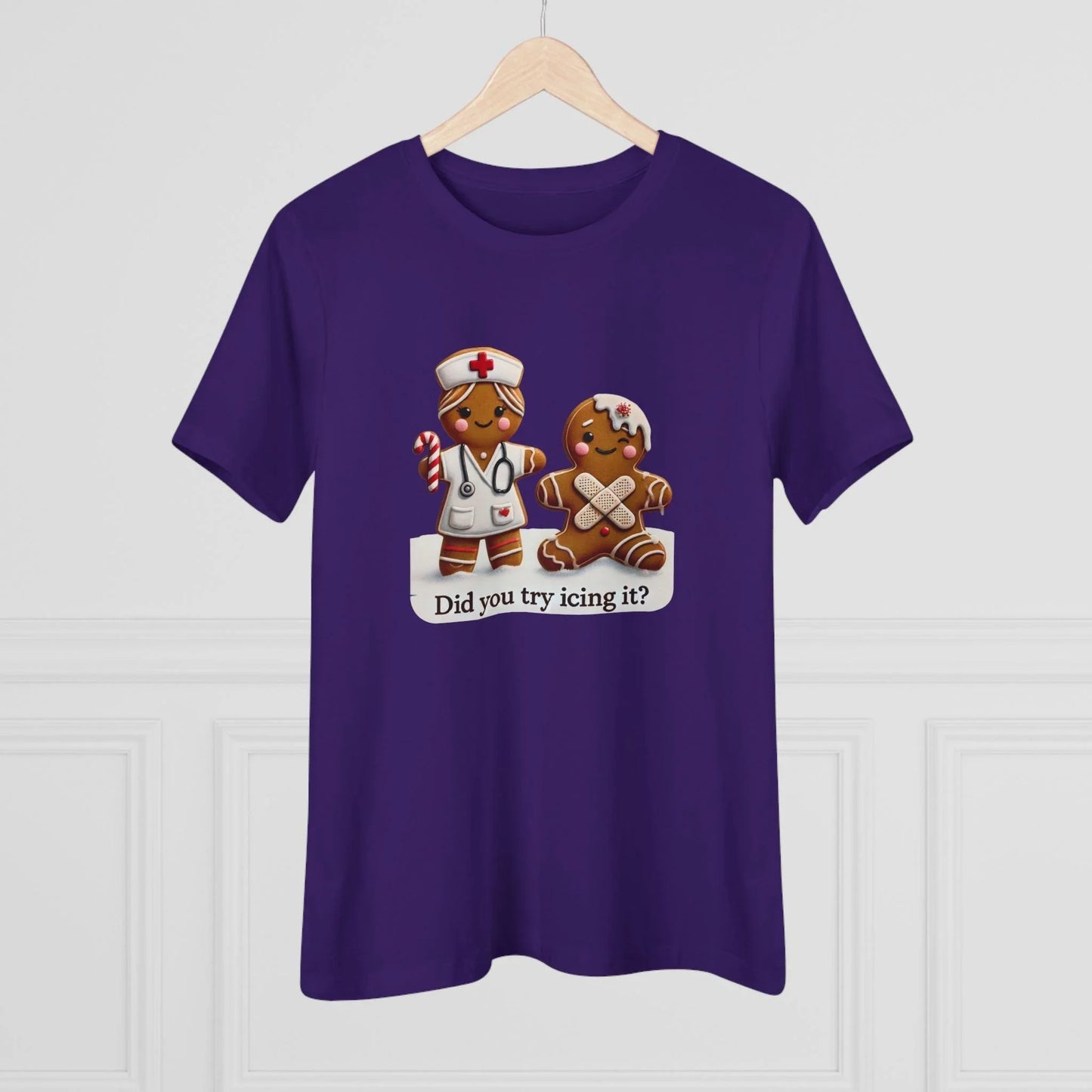 🍪🩹 "Did You Try Icing It?" 👩‍⚕️🎄 - Women's Softstyle Tee - Whippie's