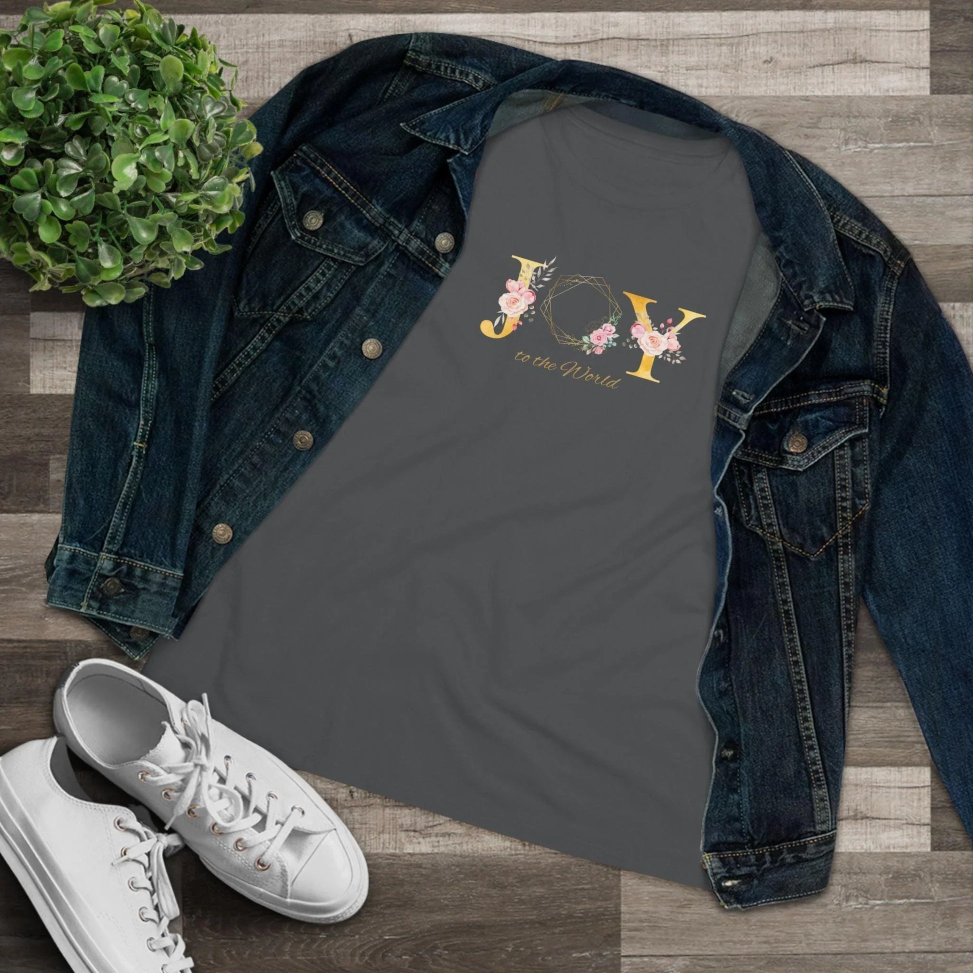 JOY to the World Women's Softstyle T-Shirt 🎄🌎💐 ✨ - Whippie's