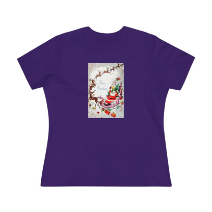 Merry Christmas - Santa and His Sleigh - Women's Tee - Whippie's