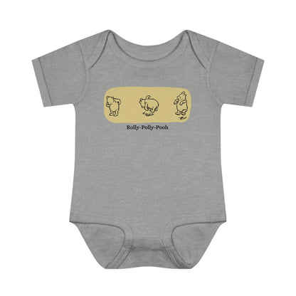 🧸 Rolly-Polly Pooh Onesie 🍯 Unisex Onesie ✨ A classic tale for a cuddly baby! - Whippie's