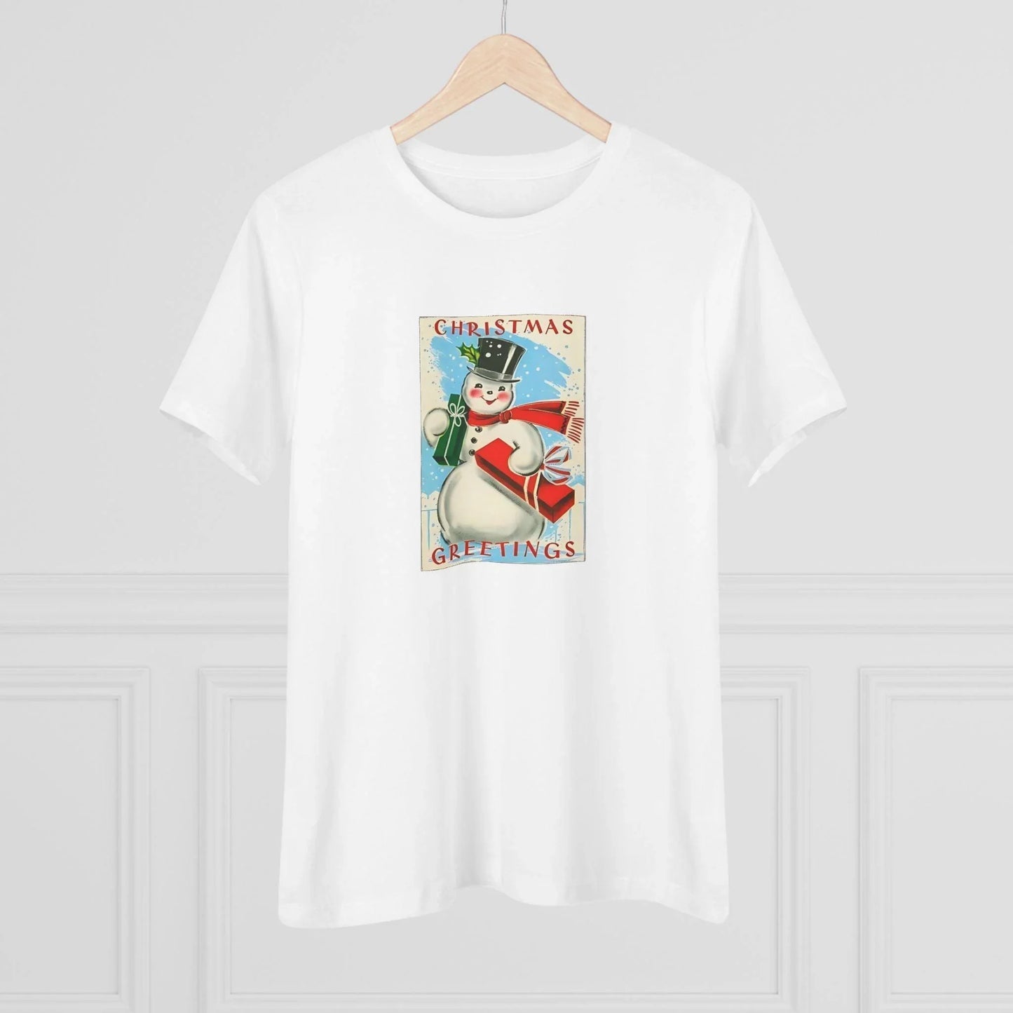 Christmas Greetings - Snowman - Women's Tee - Whippie's