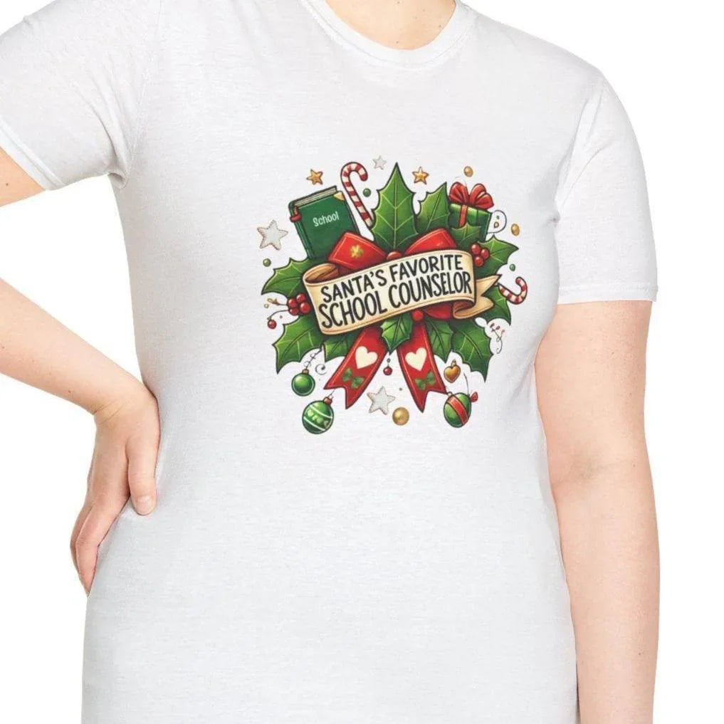 Santa's Favorite School Counselor Unisex Tee 🍎🎅 - Whippie's