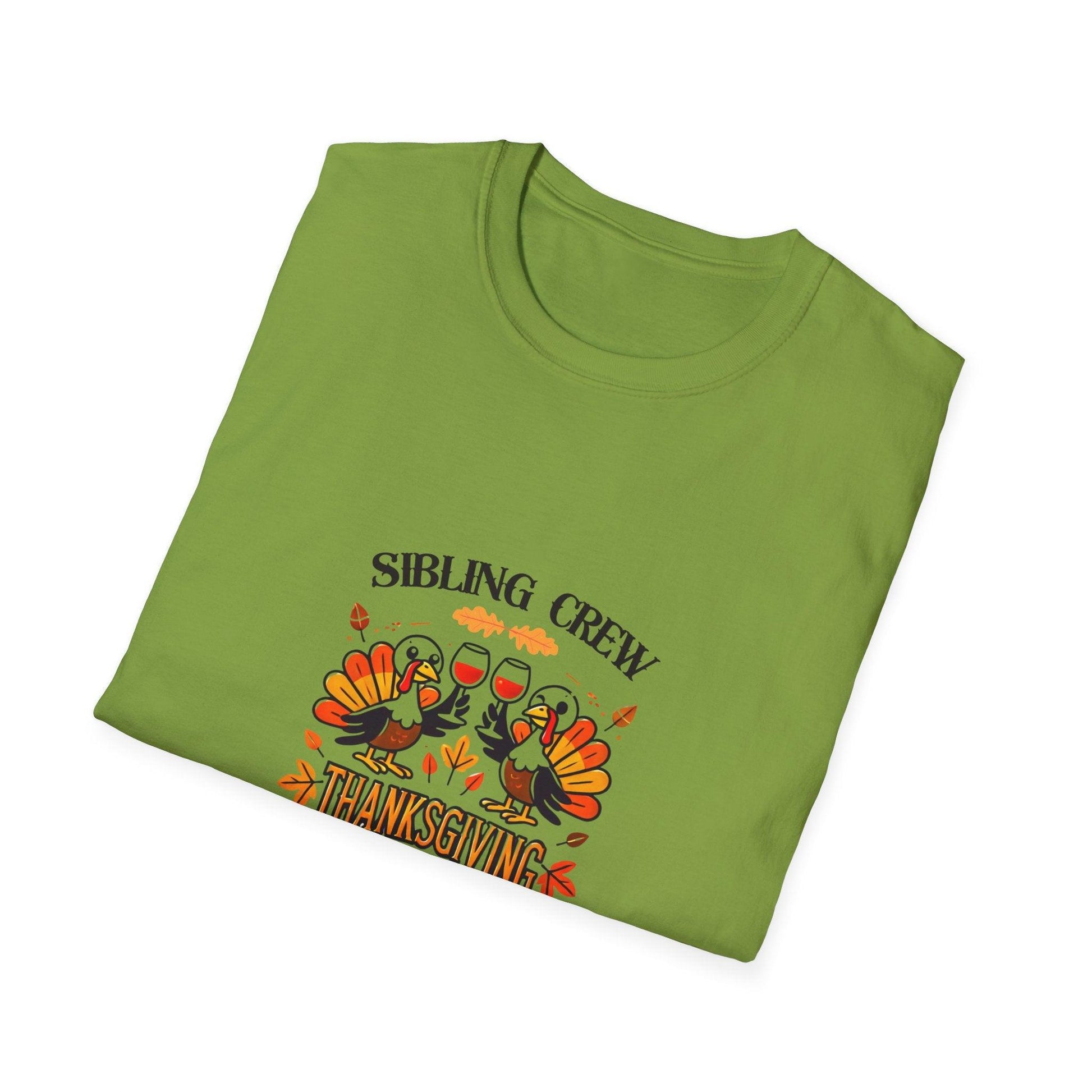 Thanksgiving Sibling Crew - Wine Unisex T-Shirt - Whippie's