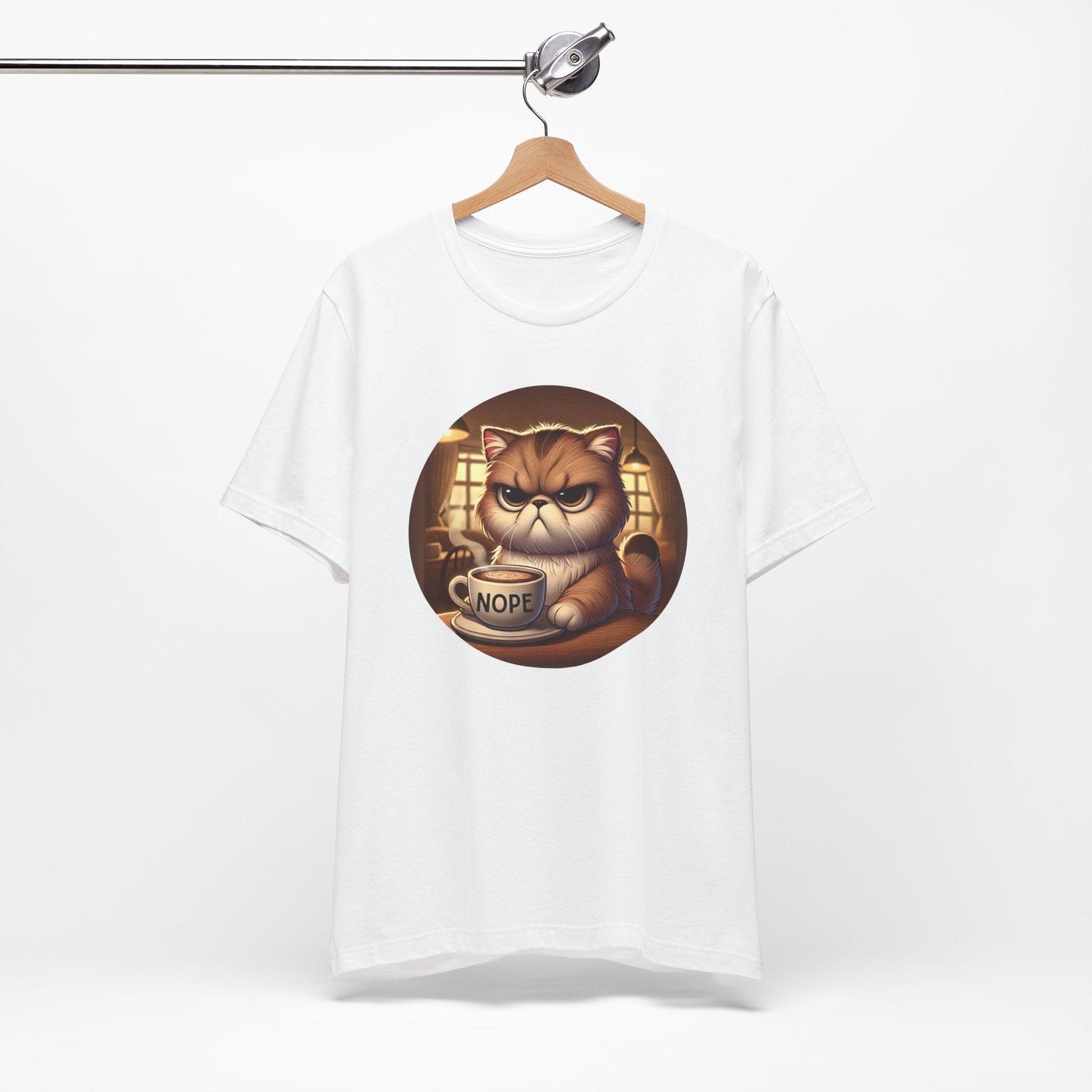 Grumpy Cat Cafe - Unisex Jersey Tee - 🐱☕ Nope, Not Today! ☕🐱 - Whippie's