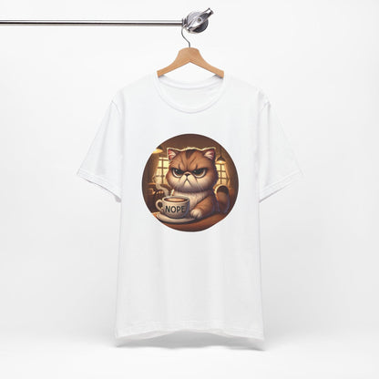 Grumpy Cat Cafe - Unisex Jersey Tee - 🐱☕ Nope, Not Today! ☕🐱 - Whippie's