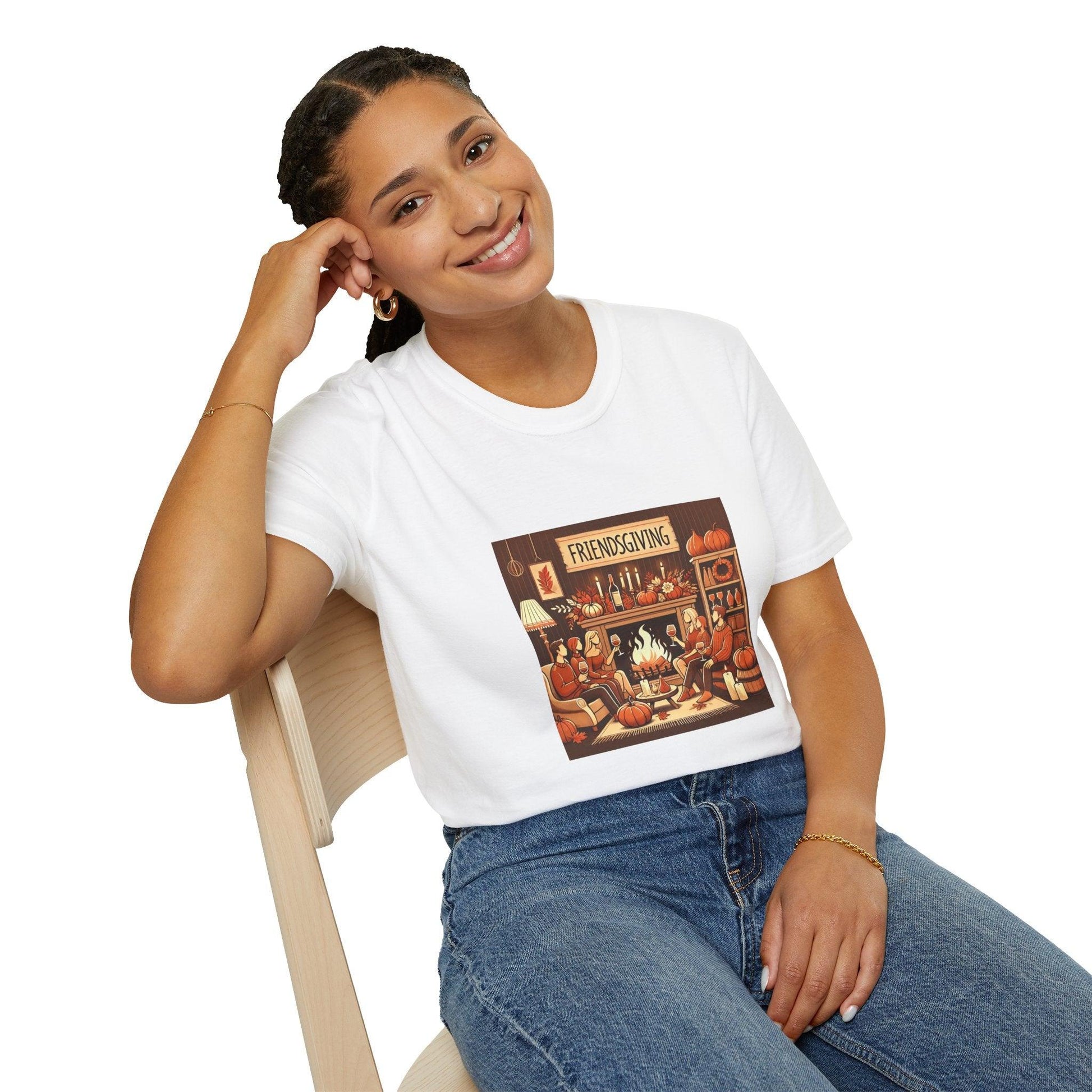 Friendsgiving Vibes - Gather & Give Thanks! 🍷🍂 Unisex T-Shirt - Whippie's