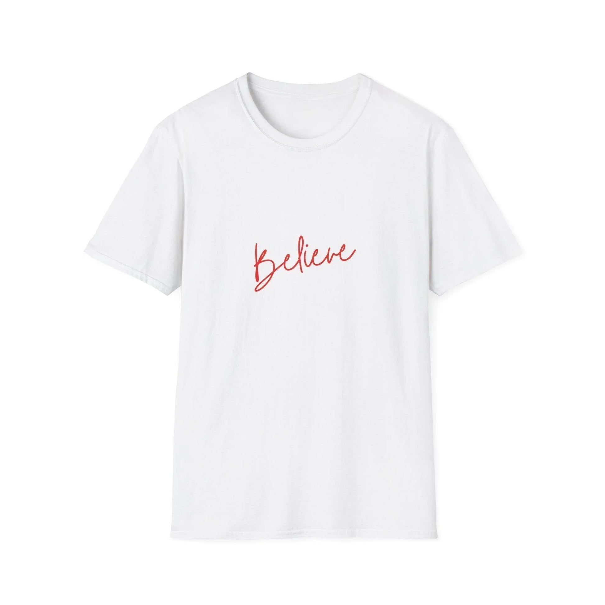 Believe ✨ Spread the Magic of Christmas! 🎅🎄 - Unisex Softstyle T-shirt - Whippie's