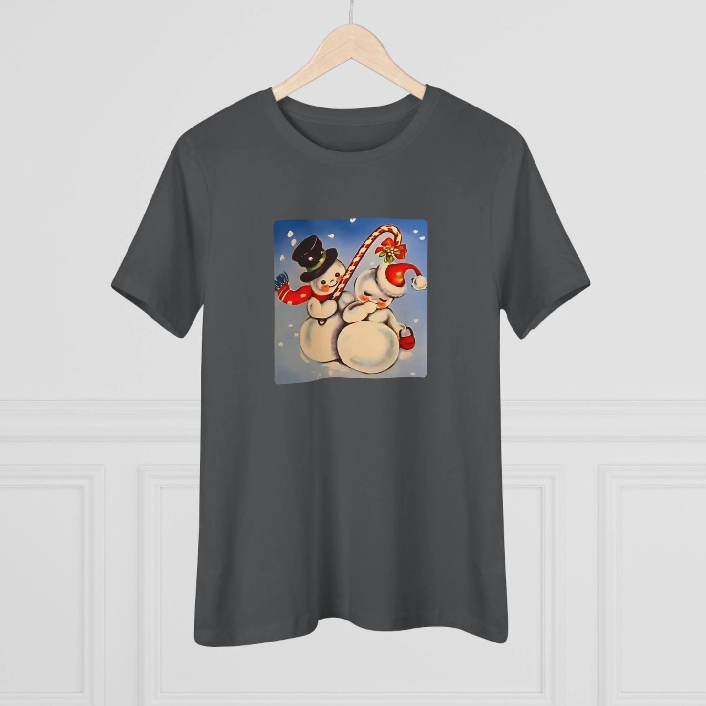 Snow Couple Mistletoe - Women's Softstyle Tee - Whippie's