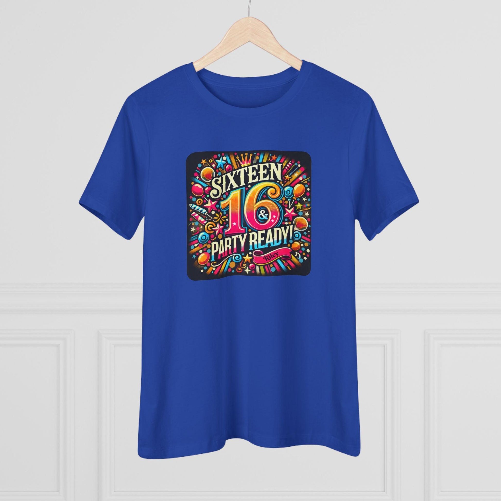 Sweet 16 & Party Ready - Women's Softstyle Tee - Personalizable - Whippie's