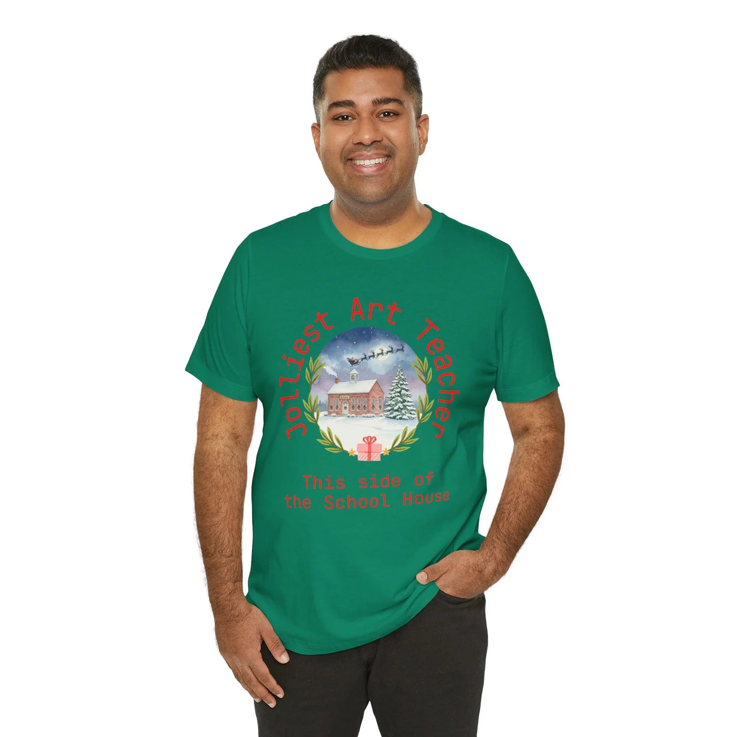 Jolliest Christmas School Tee - Personalizable Title