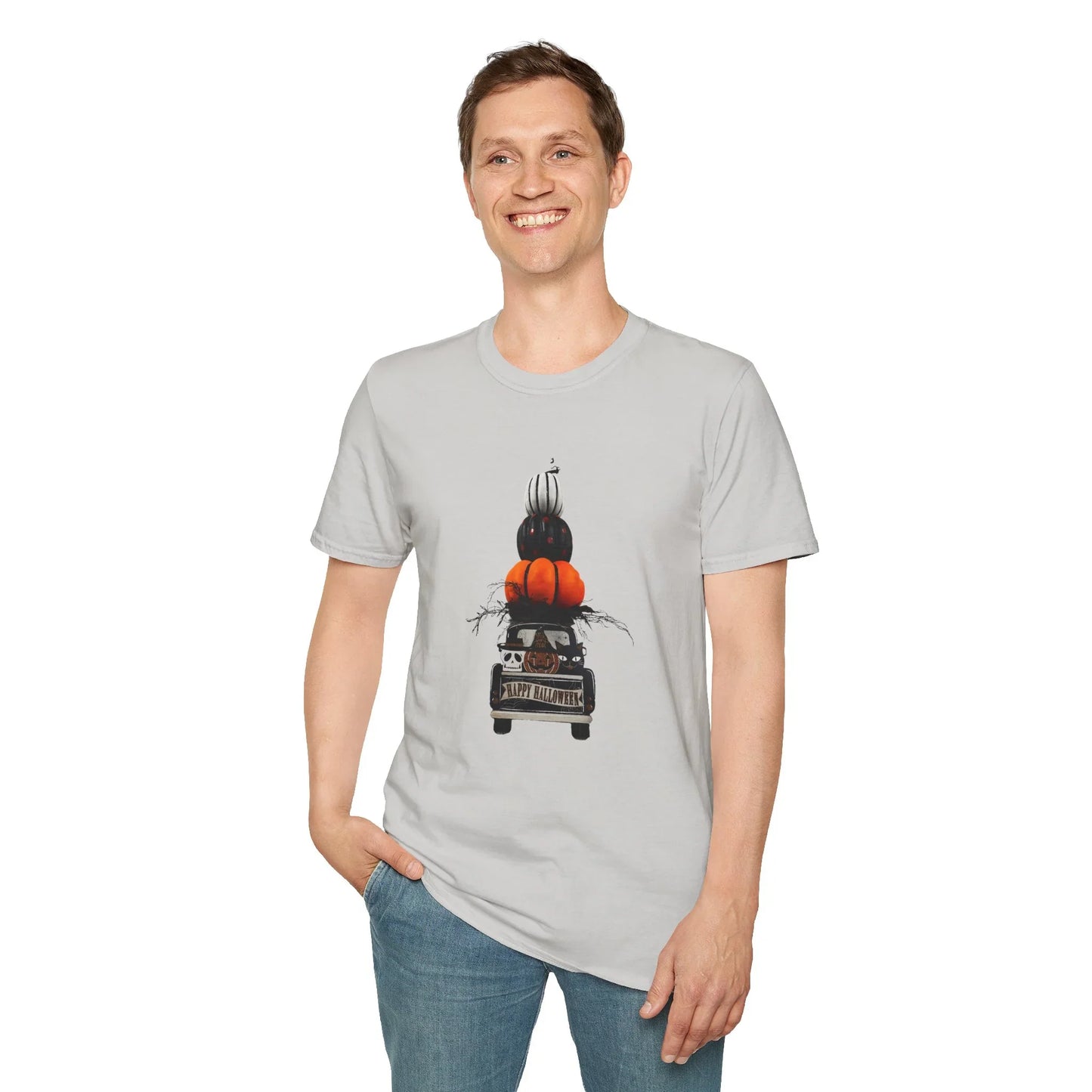 Halloween Truck | Festive Pumpkin Pickup Unisex Tee