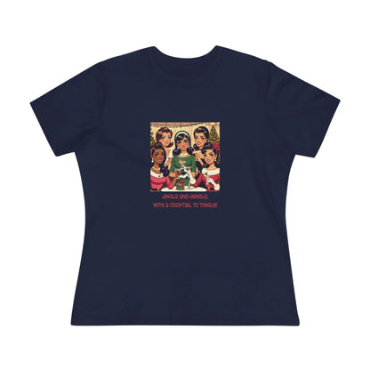 Holiday Friends Sipping Cocktails - Women's Softstyle Tee - Whippie's