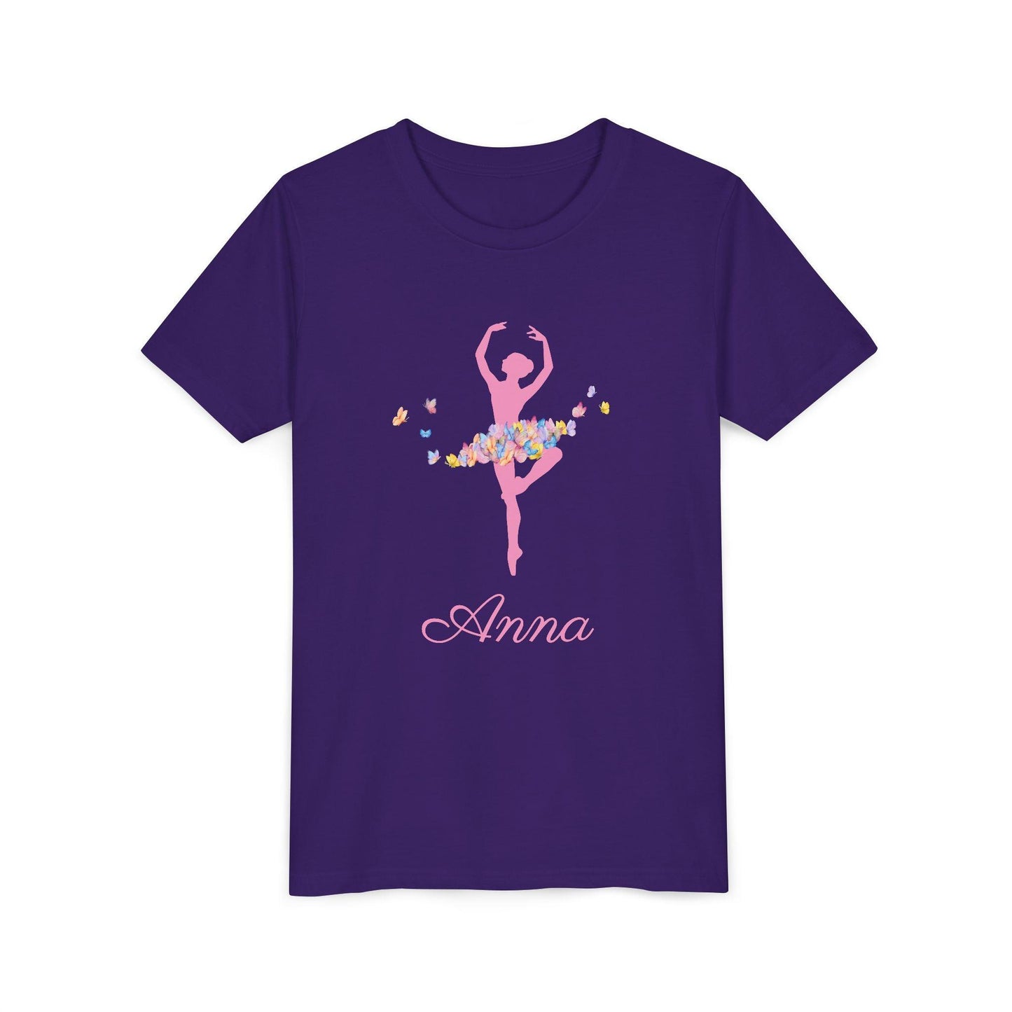 Butterfly Ballerina [Dancer Name] Youth Tee - Personalizable - Whippie's