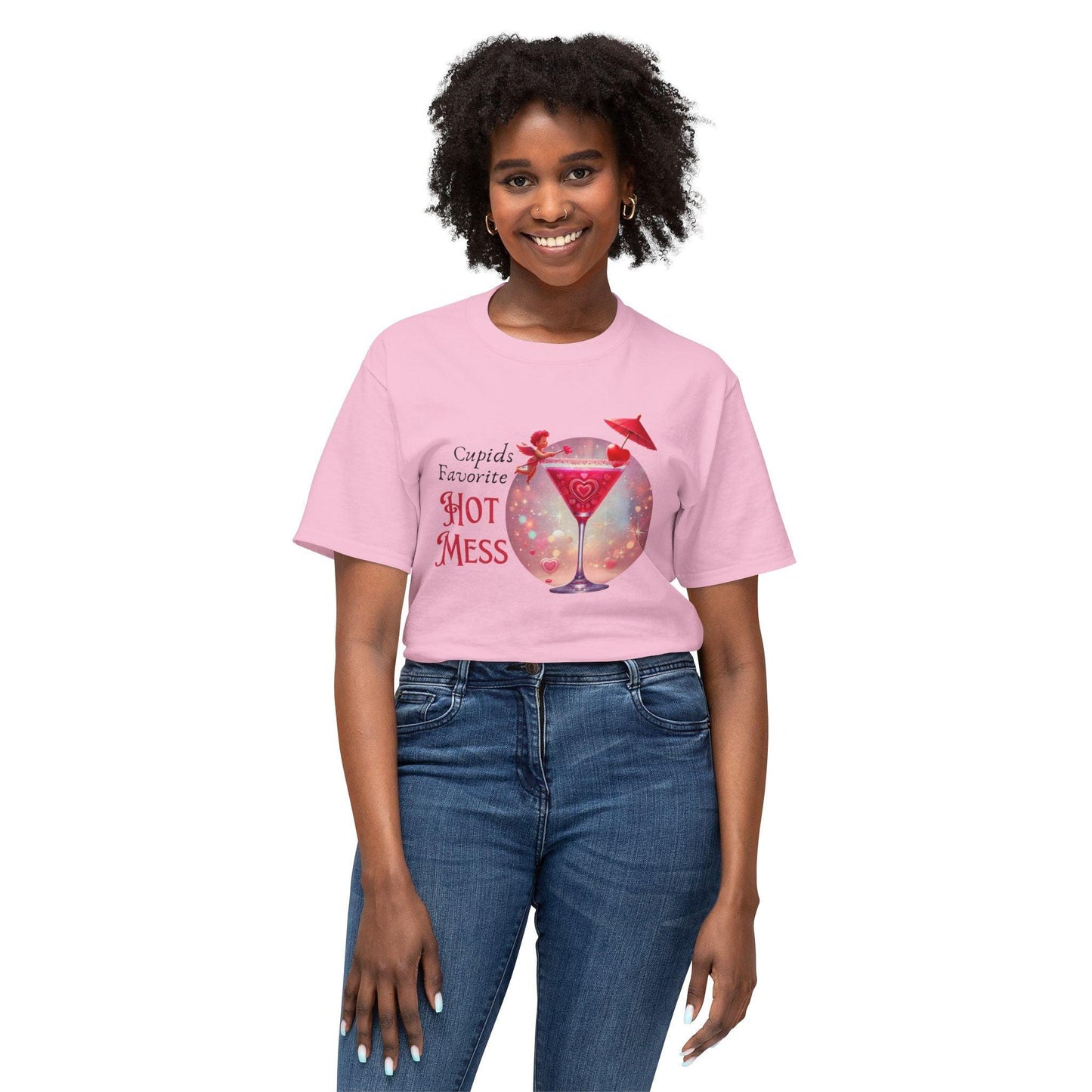 Cupids Favorite Hot Mess Unisex HD Cotton T-shirt - Valentine's Day Special - Whippie's