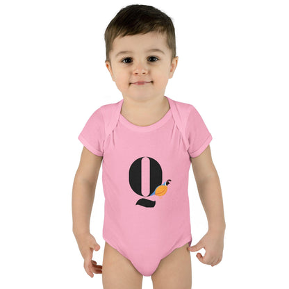 Alphabet Adventures: Letter Q - Quiet Quail Baby Onesie Q is for Quiet Quail! - Whippie's