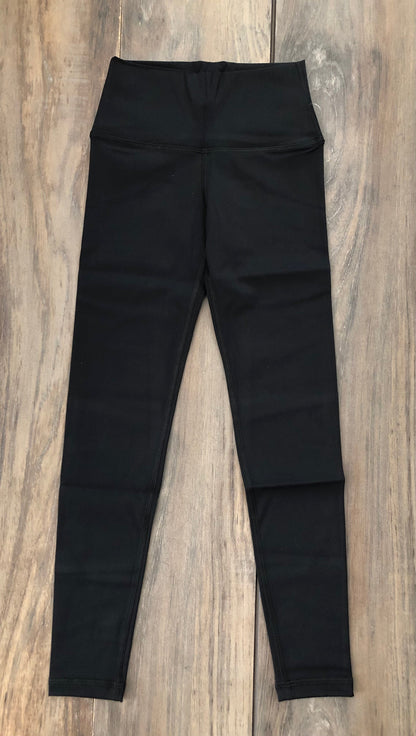 Fin Favorite Black Leggings girls dance leggings model view