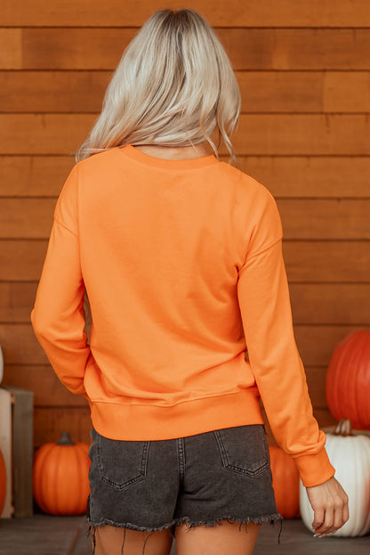 Spooky Halloween Sweatshirt | Grapefruit Orange Pullover