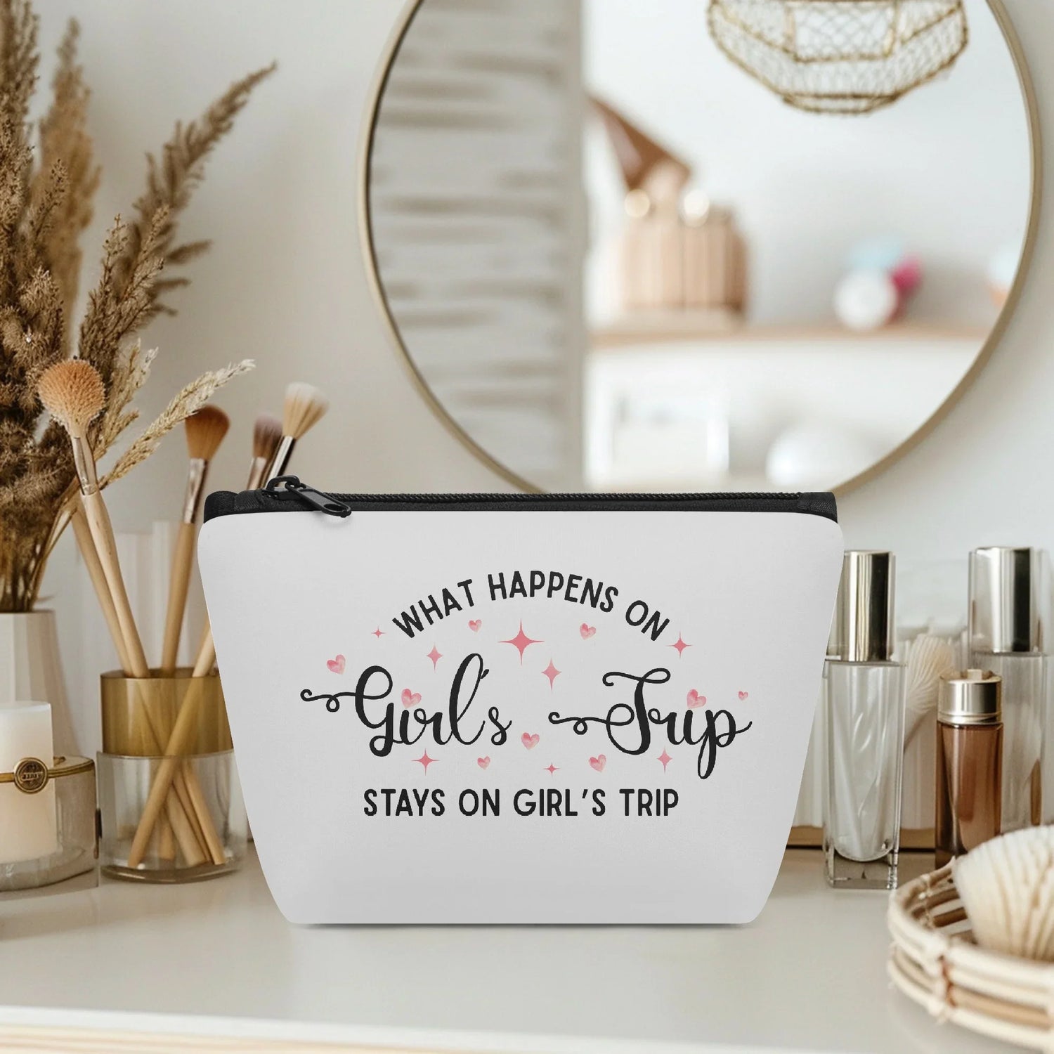 570. Girls' Trip: What Happens on Tour Zipper Makeup Bag - FREE Shipping! - Whippie's