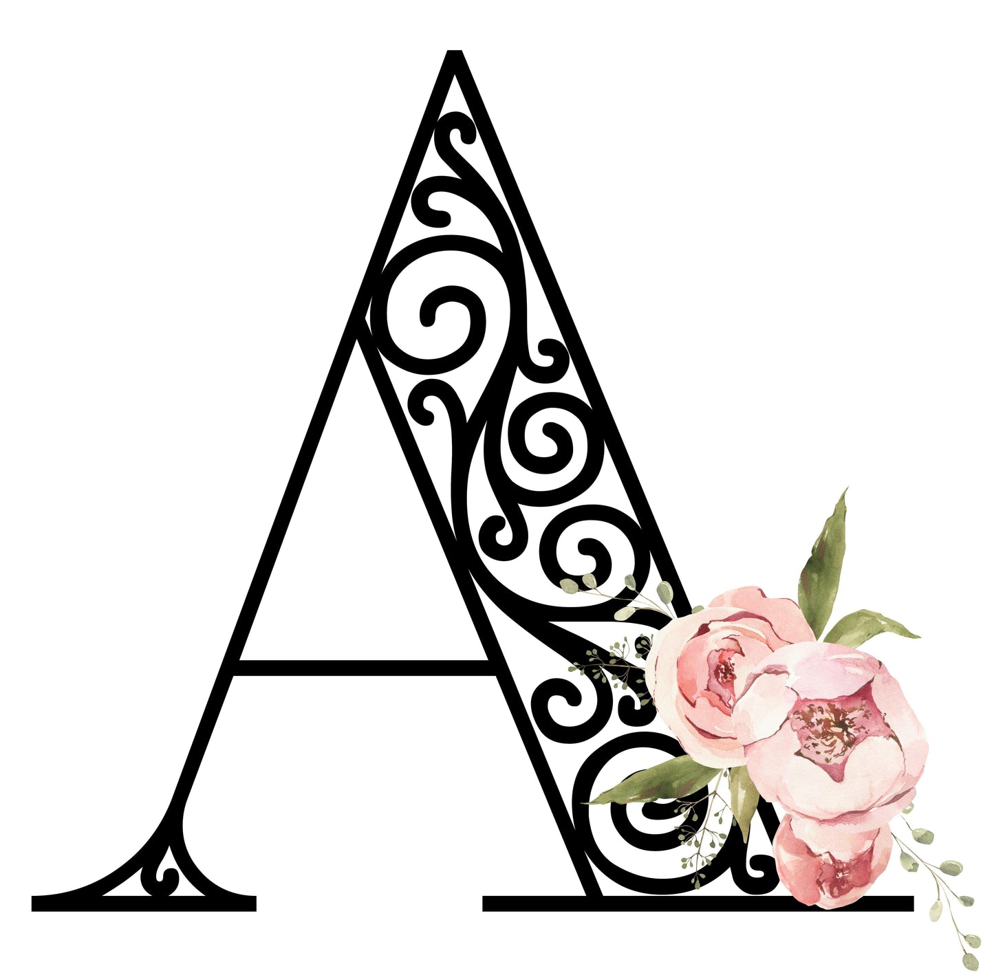 Floral Letters: Letter A - Kids Softstyle Tee - Whippie's