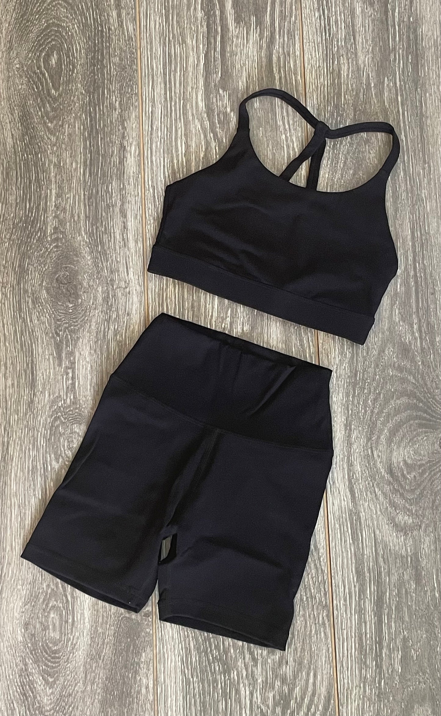 Black Daybreak Top & Shorts Set | Girls Dancewear
