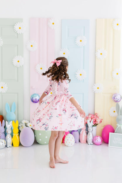 Mila & Rose Ballet Beauties 3/4-sleeve Ruffle Twirl Dress, additional product view 4