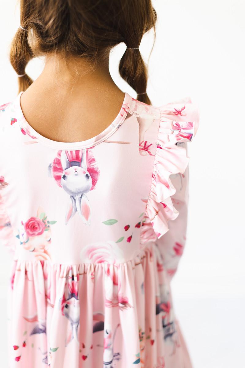 Mila & Rose Ballet Beauties 3/4-sleeve Ruffle Twirl Dress, additional product view 6