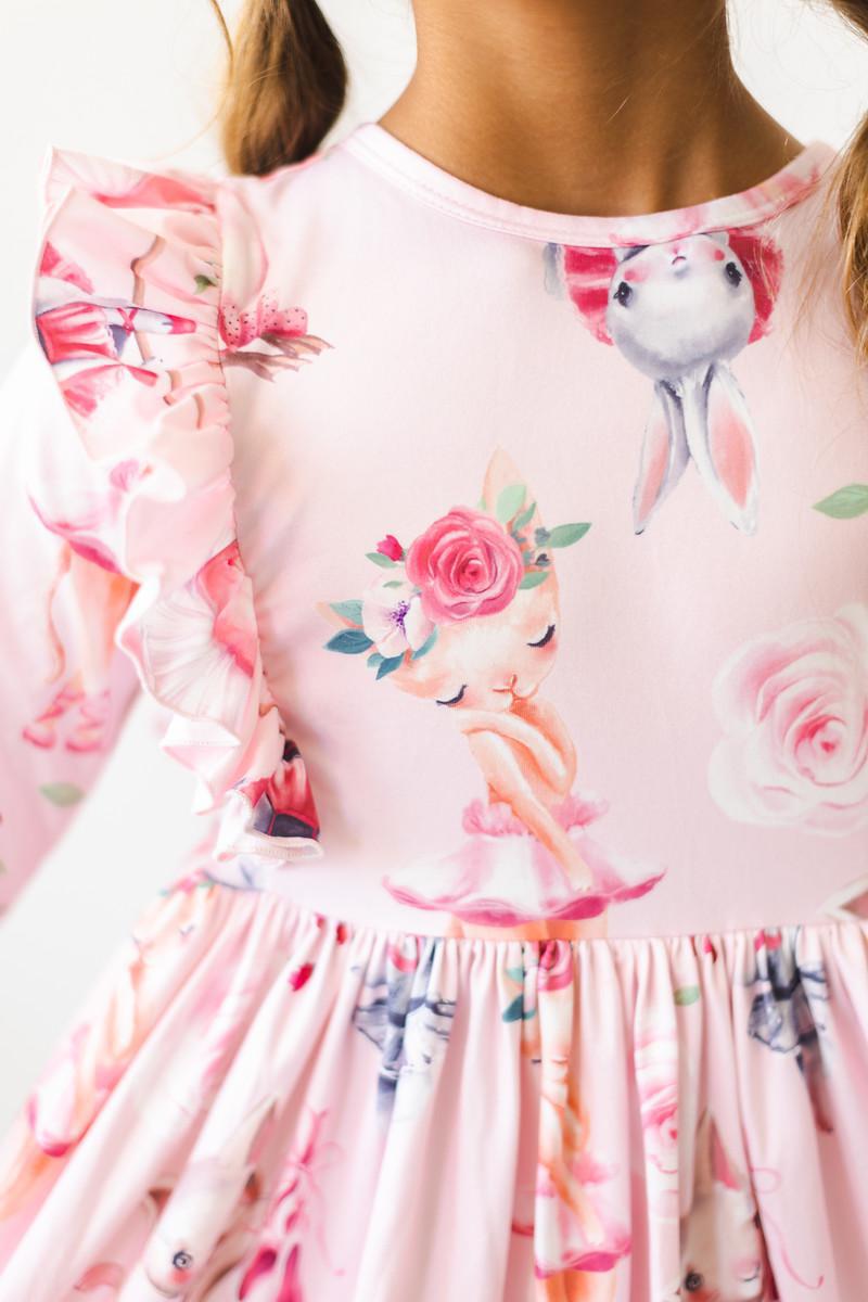 Mila & Rose Ballet Beauties 3/4-sleeve Ruffle Twirl Dress, additional product view 7