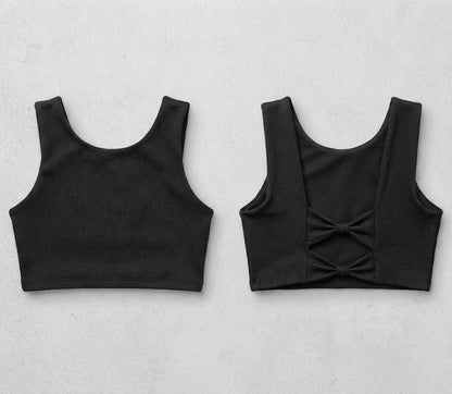 Black Bow Girls Dance Top