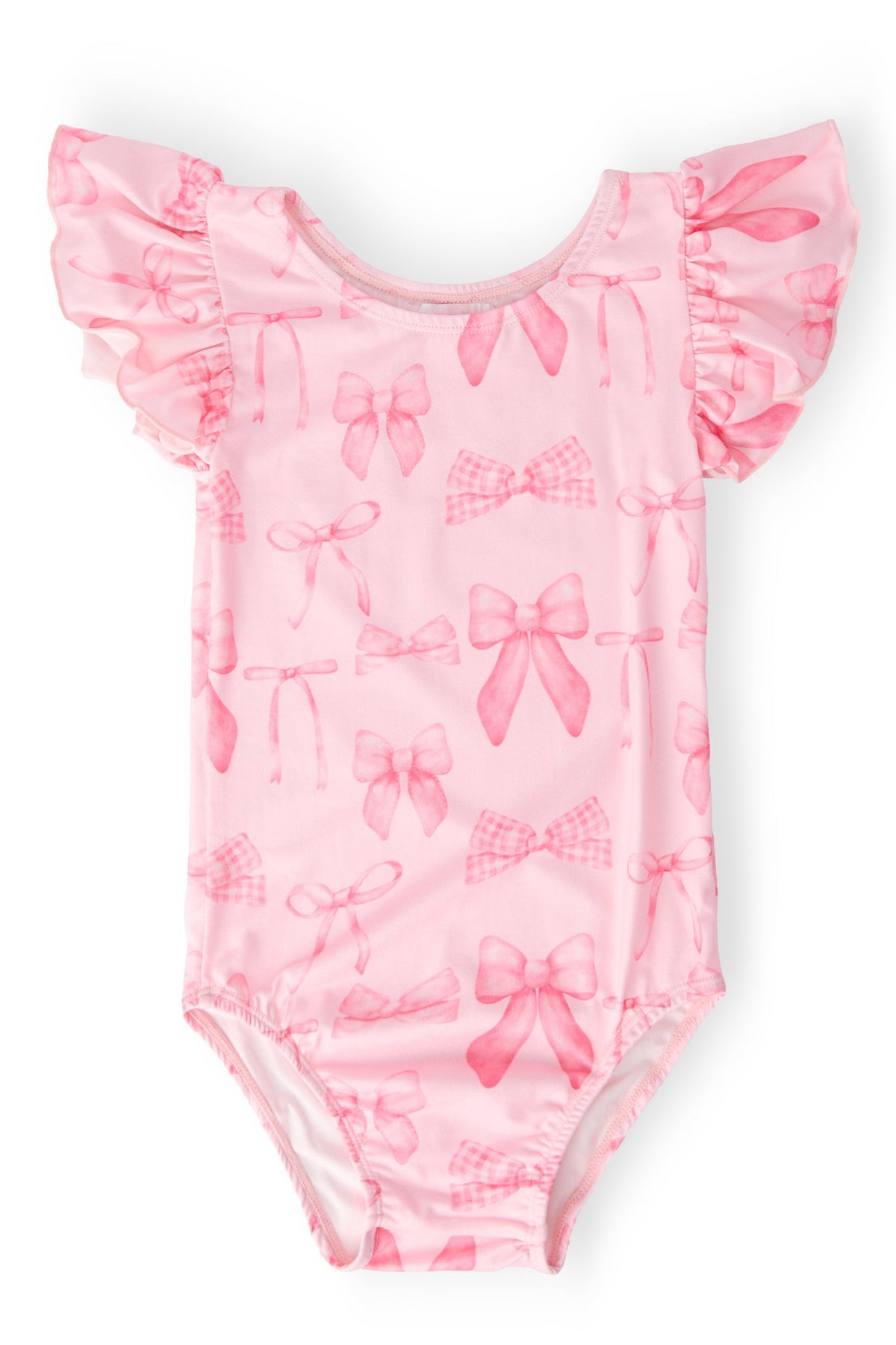 Mila & Rose Blushing Bows short-sleeve Flutter Leotard, featured product view