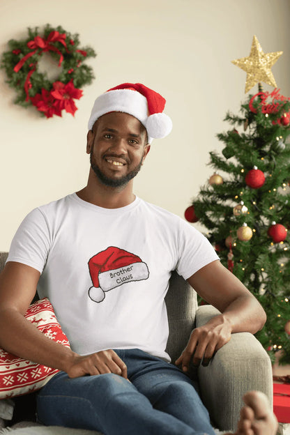 Brother Claus: The Coolest Santa in Town 🎅- Mens Softstyle T-shirt - Whippie's